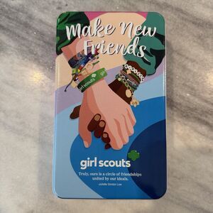 Girl Scouts 2025 Tin “Make New Friends” Hand Holding Friendship Keepsake Empty